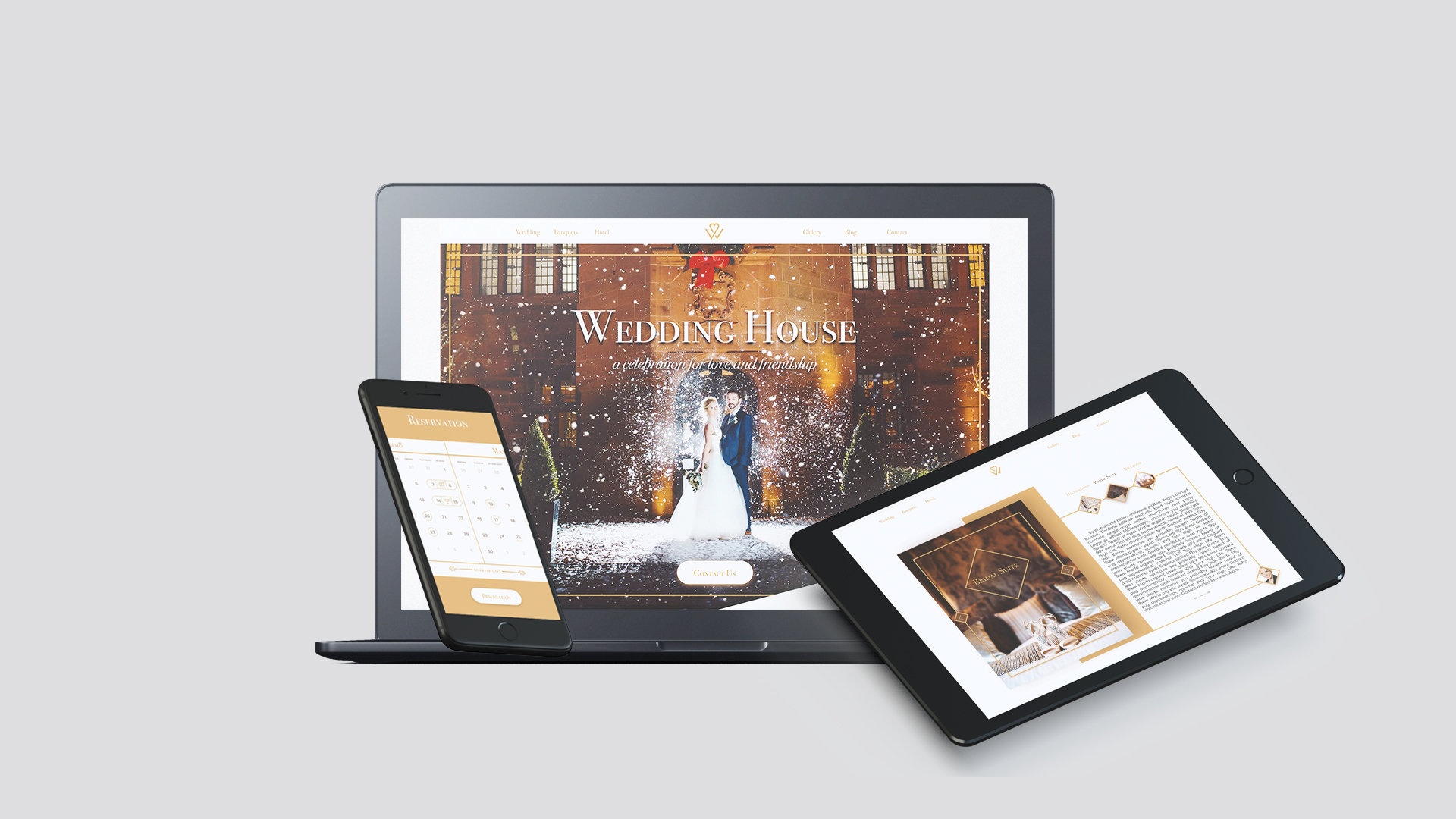 Strona WordPress dla domu weselnego