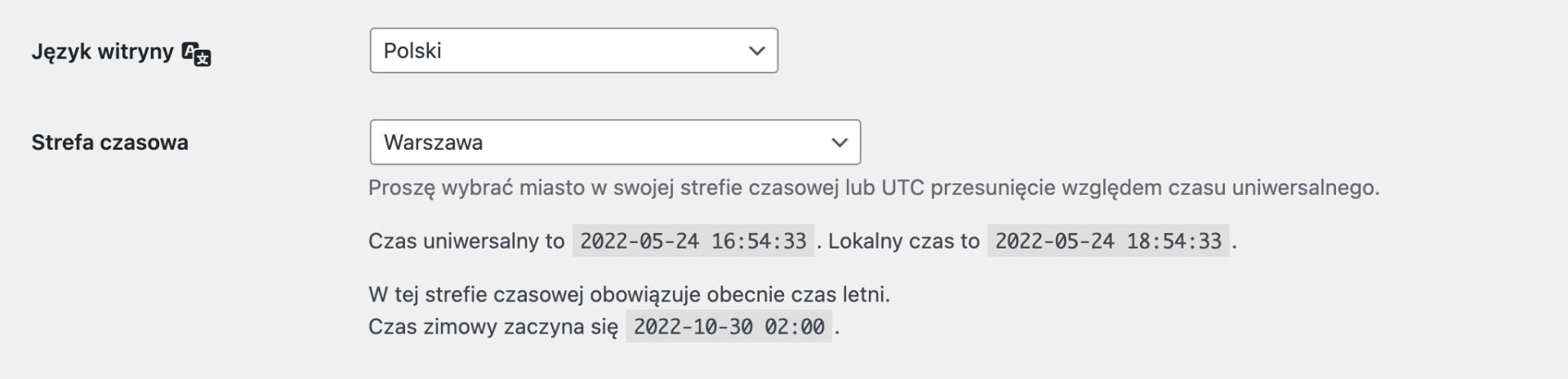 Ustawienie języka polskiego w WordPress